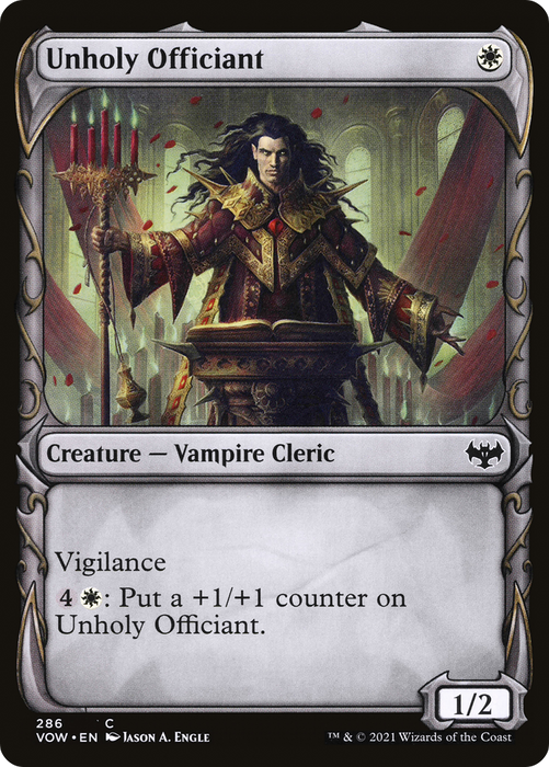 Unholy Officiant (VOW-286) - common: (Showcase) - Foil