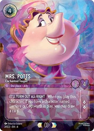 Mrs. Potts - Enchanted Teapot (2) - DLPC - Promo - Holofoil