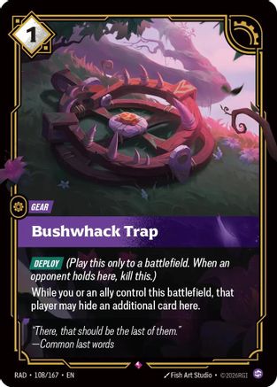 Bushwhack Trap (108/167) - RAD - Rare - Foil
