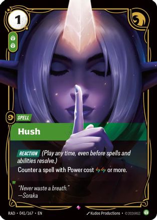 Hush (041/167) - RAD - Rare - Foil