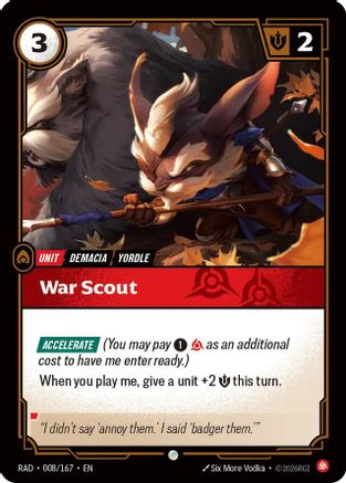 War Scout (008/167) - RAD - Common - Foil