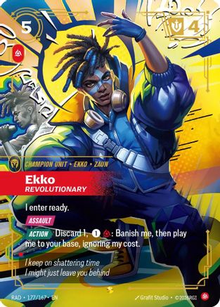 Ekko, Revolutionary (Overnumbered) (177/167) - RAD - Showcase - Foil