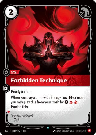 Forbidden Technique (010/167) - RAD - Uncommon - Foil
