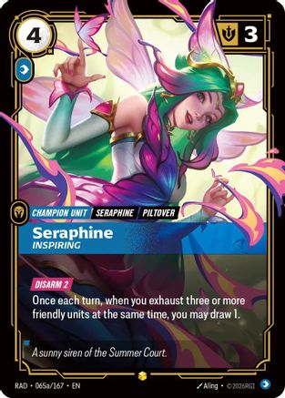 Seraphine, Inspiring (Alternate Art) (065a/167) - RAD - Showcase - Foil