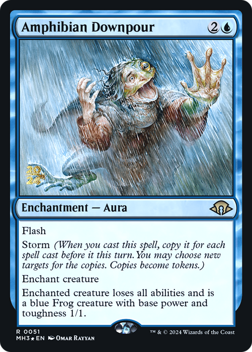 Amphibian Downpour (PRE-51S) - rare - Foil