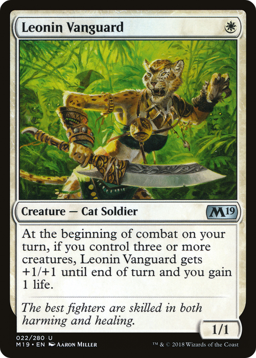 Leonin Vanguard (M19-022) - uncommon - Foil