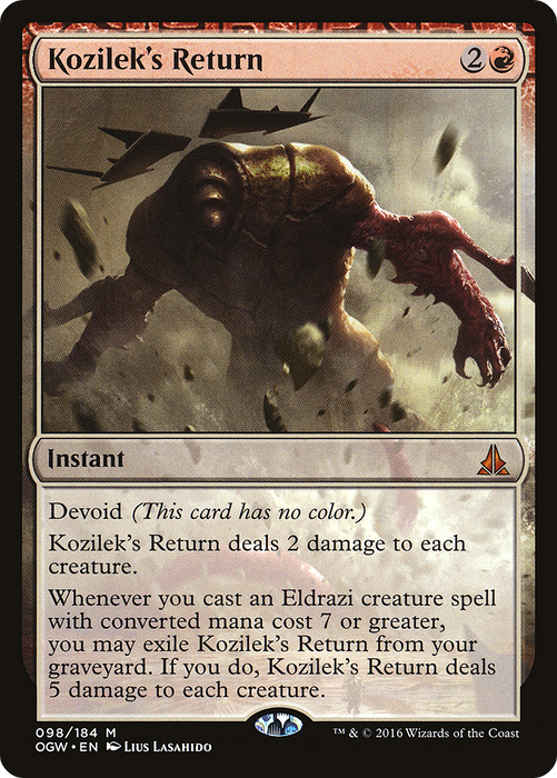 Kozilek's Return (OGW-098) - mythic: (devoid) - Foil