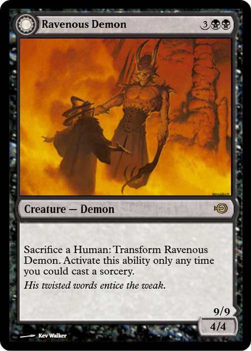 Ravenous Demon // Archdemon of Greed (PRM-43503) - rare: (Double Faced Transform) - Foil