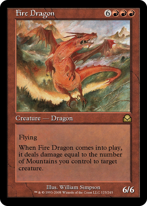 Fire Dragon (ME2-125) - rare - Foil