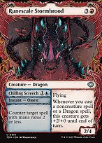Runescale Stormbrood // Chilling Screech (TDM-316) - uncommon: (Showcase) - Foil