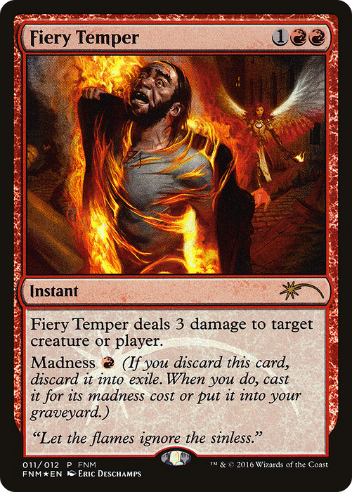 Fiery Temper (FNM-011) - rare - Foil