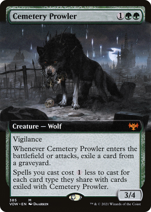 Cemetery Prowler (VOW-385) - mythic: (Extended Art)