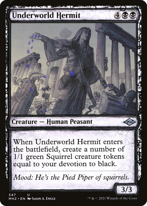 Underworld Hermit (MH2-347) - uncommon: (Showcase) - Foil