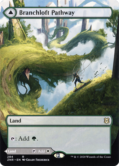 Branchloft Pathway // Boulderloft Pathway (ZNR-284) - rare: (Showcase) (Borderless) - Foil