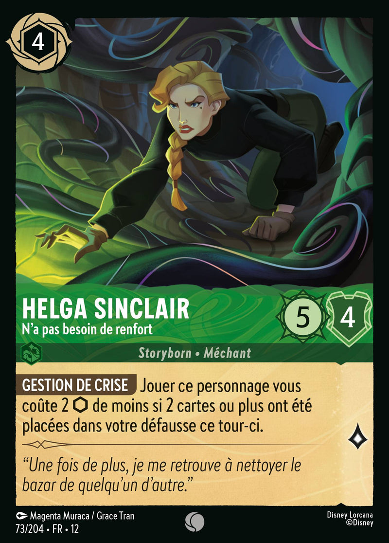 Helga Sinclair - N'a pas besoin de renfort