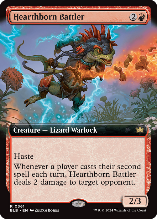 Hearthborn Battler (BLB-361) - rare: (Extended Art) - Foil