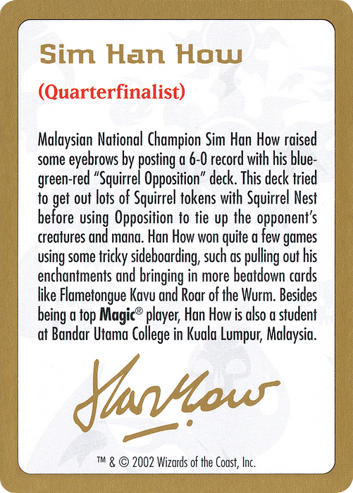 Sim Han How Bio (WCD-SHH0A) - common