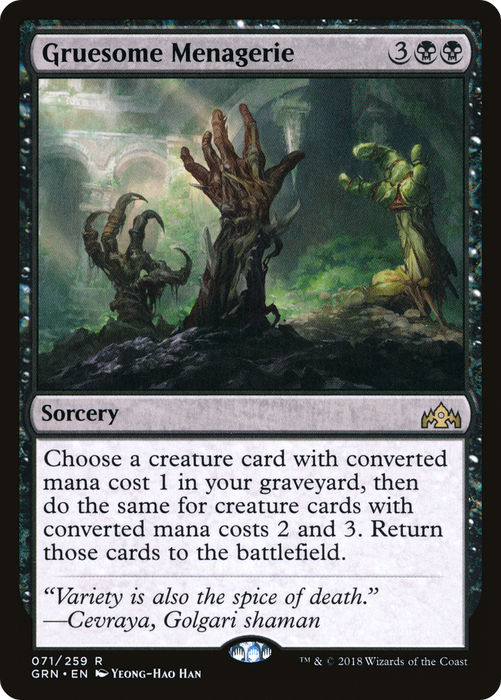 Gruesome Menagerie (GRN-071) - rare - Foil