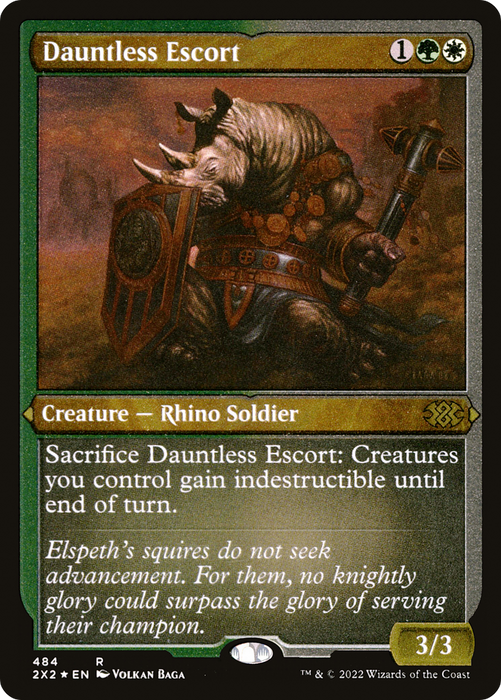 Dauntless Escort (2X2-484) - rare - Etched Foil