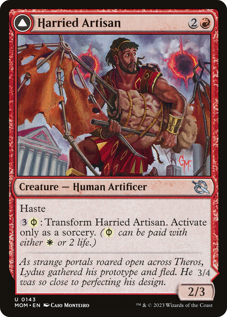 Harried Artisan // Phyrexian Skyflayer (MOM-143) - uncommon