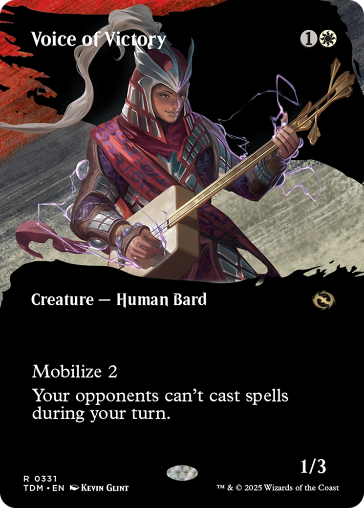 Voice of Victory (TDM-331) - rare: (Showcase) (Borderless) - Foil