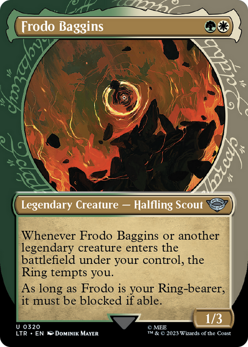 Frodo Baggins (LTR-320) - uncommon: (Showcase) (Borderless) - Foil