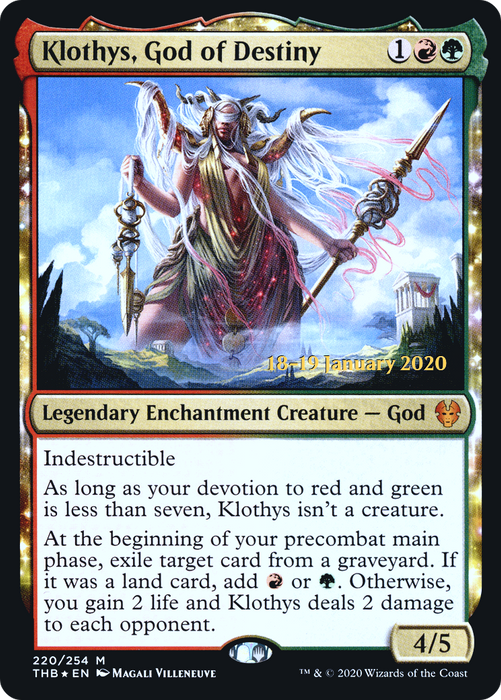 Klothys, God of Destiny (PRE-220S) - mythic: (enchantment) - Foil