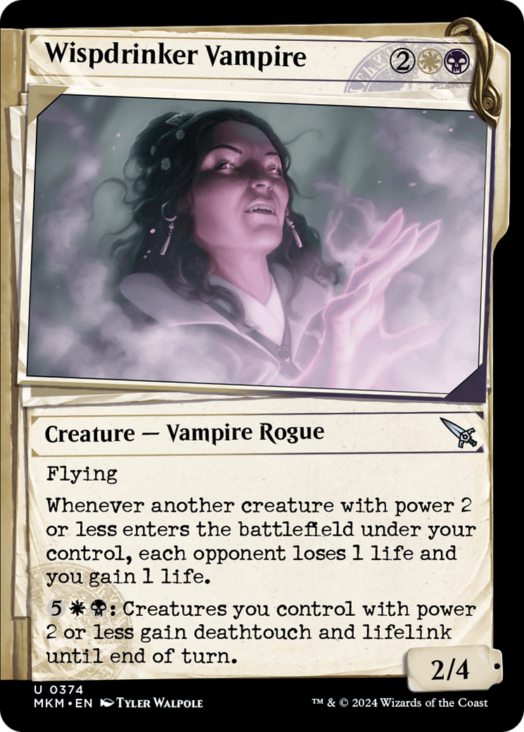 Wispdrinker Vampire (MKM-374) - uncommon: (Showcase) - Foil