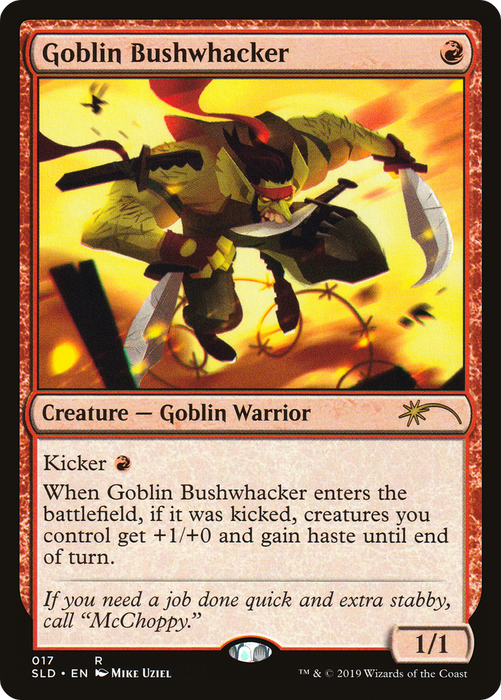 Goblin Bushwhacker (SLD-017) - rare