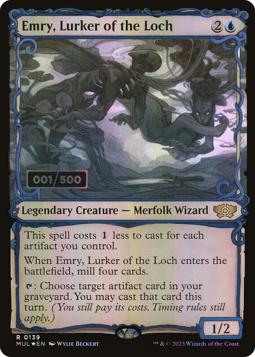 Emry, Lurker of the Loch (MUL-139Z) - rare: (Showcase) - Foil