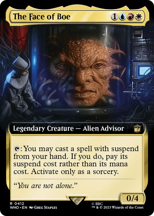 The Face of Boe (WHO-412) - rare: (Extended Art) - Foil
