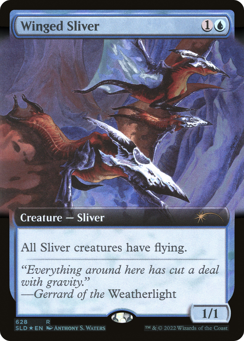 Winged Sliver (SLD-628) - rare: (Extended Art) - Foil