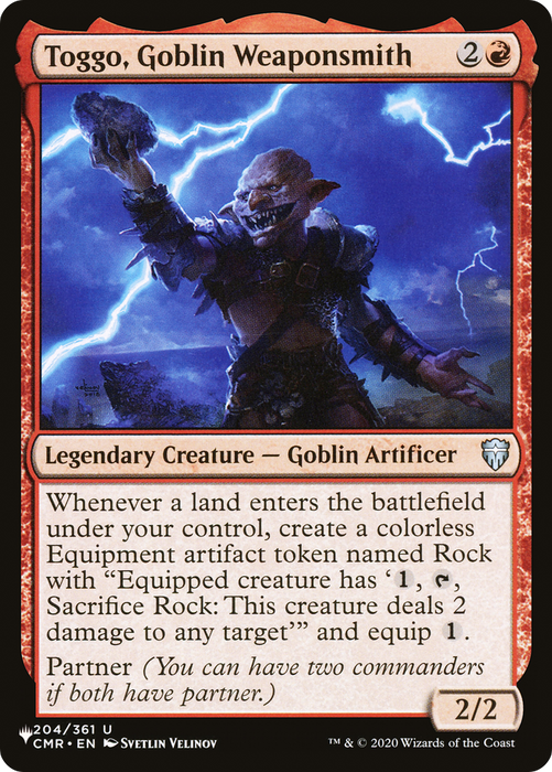 Toggo, Goblin Weaponsmith (LIST-CMR-204) - uncommon