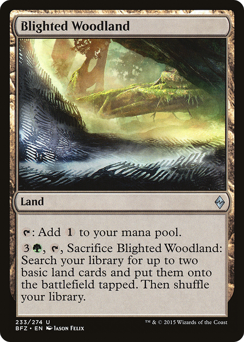 Blighted Woodland (BFZ-233) - uncommon - Foil