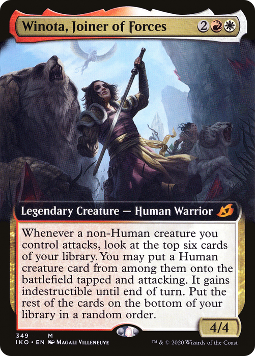Winota, Joiner of Forces (IKO-349) - mythic: (Extended Art) - Foil