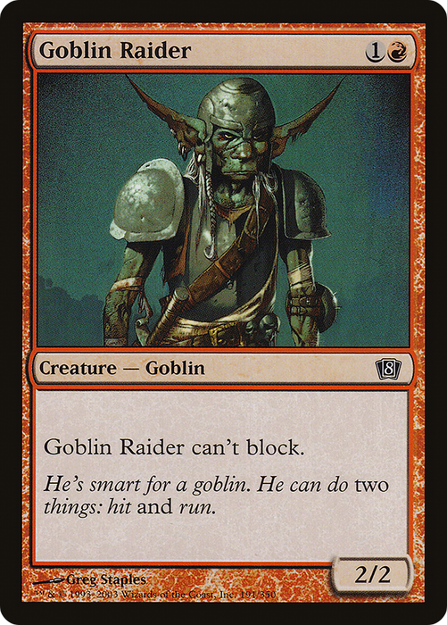 Goblin Raider (8ED-191★) - common - Foil