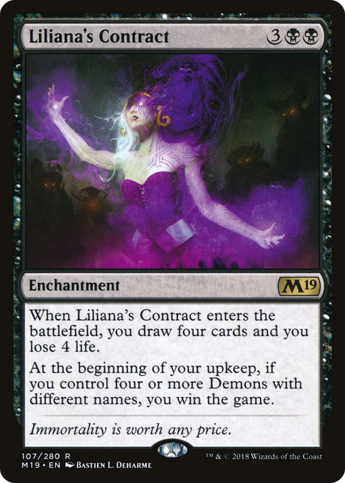 Liliana's Contract (M19-107) - rare - Foil