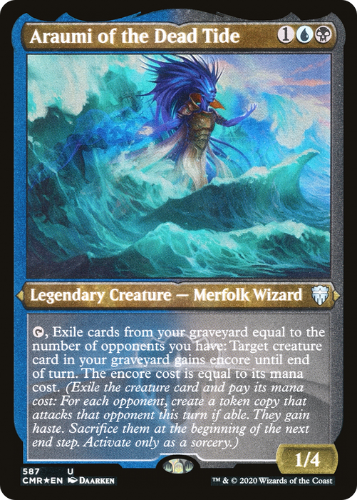 Araumi of the Dead Tide (CMR-587) - uncommon - Etched Foil