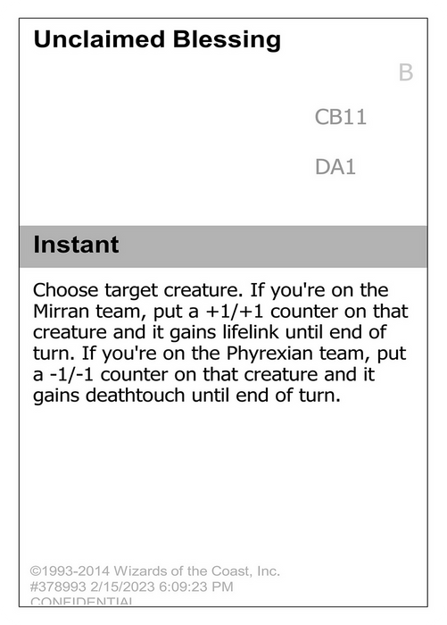 Unclaimed Blessing (UNK-CB11) - common