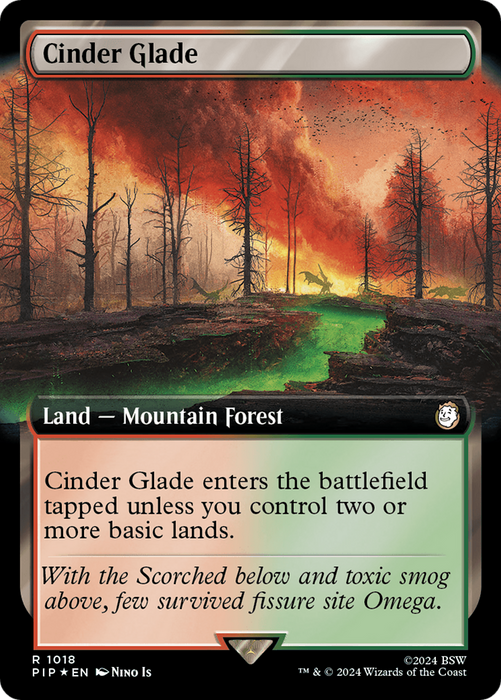 Cinder Glade (PIP-1018) - rare: (Extended Art) - Foil