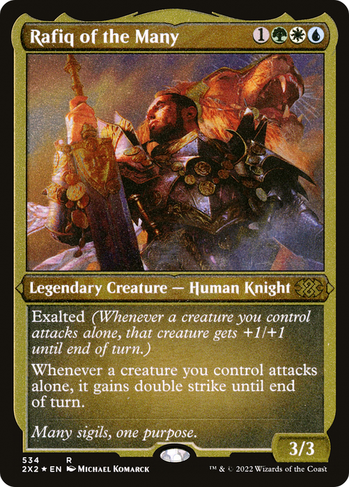 Rafiq of the Many (2X2-534) - rare - Etched Foil