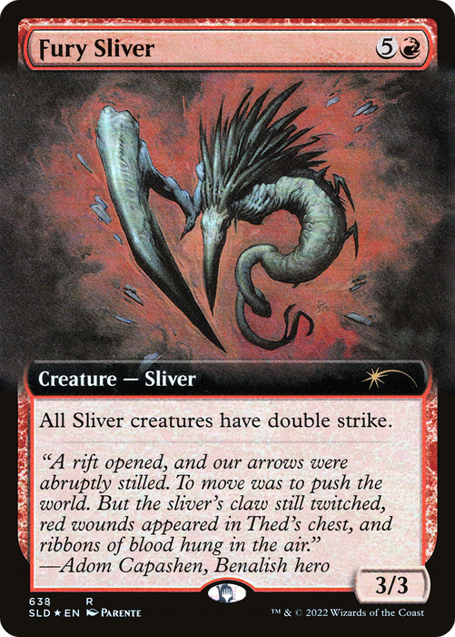 Fury Sliver (SLD-638) - rare: (Extended Art) - Foil