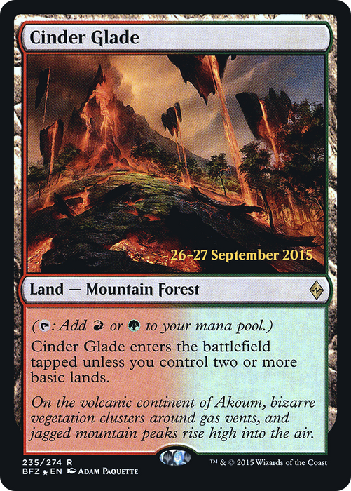 Cinder Glade (PRE-235S) - rare - Foil