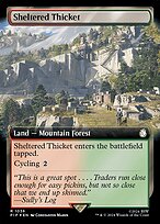 Sheltered Thicket (PIP-1036) - rare: (Extended Art) - Foil