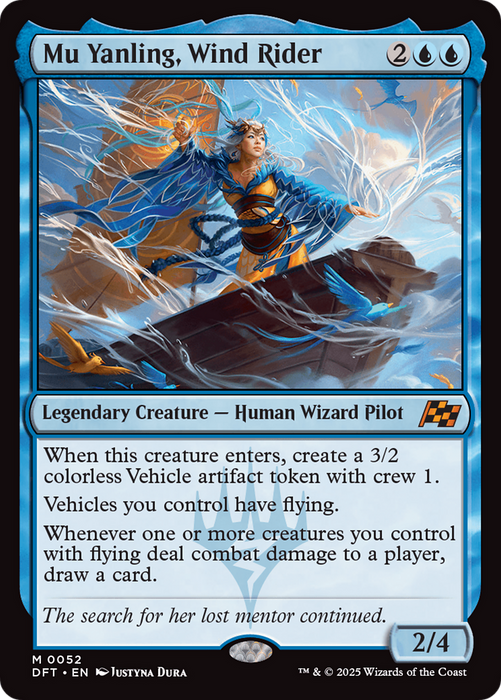 Mu Yanling, Wind Rider (DFT-052) - mythic - Foil