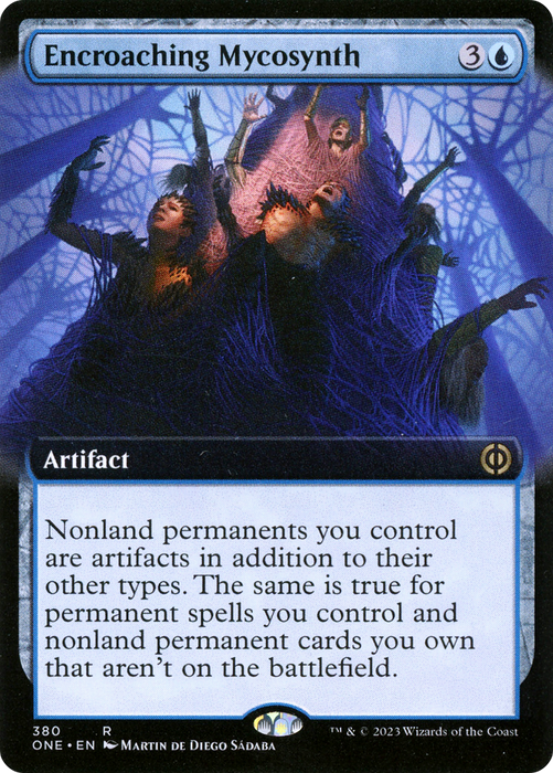 Encroaching Mycosynth (ONE-380) - rare: (Extended Art) - Foil