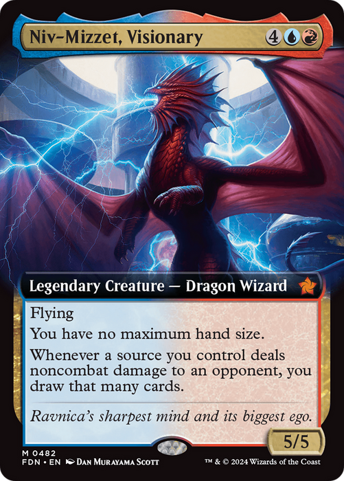 Niv-Mizzet, Visionary (FDN-482) - mythic: (Extended Art) - Foil