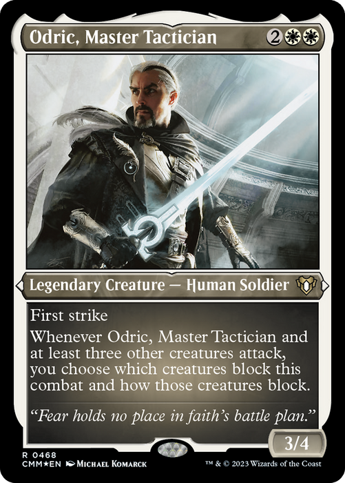 Odric, Master Tactician (CMM-468) - rare - Etched Foil