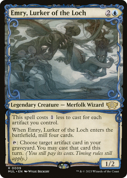 Emry, Lurker of the Loch (MUL-009) - rare: (Showcase) - Foil