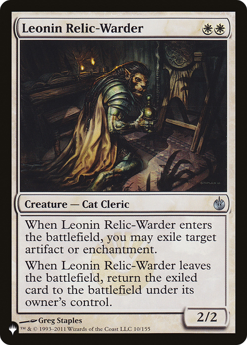 Leonin Relic-Warder (LIST-MBS-10) - uncommon